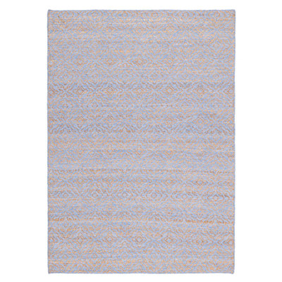 Palas Denizli Blue, Tan Kilim 5'4" x 7'4"