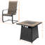 Ensemble de table de foyer d'extérieur 28,2 po Gonsalve