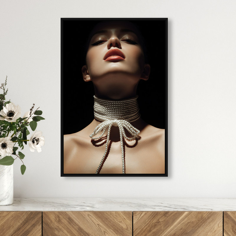 Pearl Constellation Print by Oliver Gal, 25"H x 17"W, Black Floater Frame