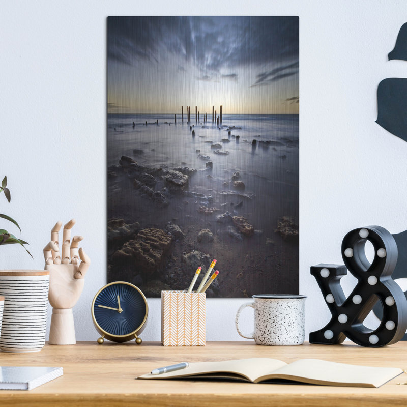 «Au coucher du soleil» par SD Smart, métal Wal Art, H 16 po x l 12 po