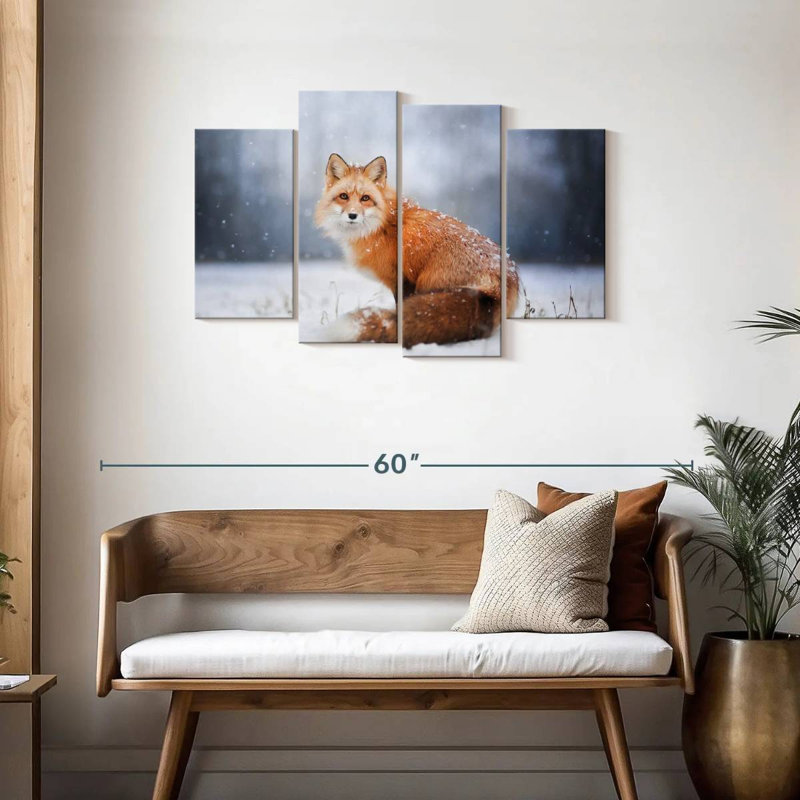 Portrait du petit renard roux, H 27 po x l 43 po