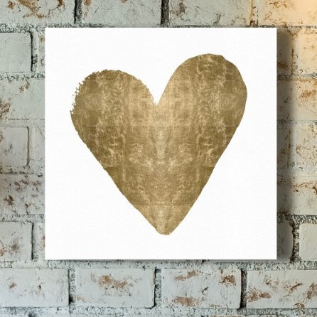 «Heart», impression sur toile, H 16 po x l 16 po x P 2 po
