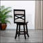 Tabouret pivotant à dossier en X de 24 po de hauteur comptoir, siège en tissu patiné-1122938469-1122938488