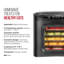 Déshydrateur d’aliments à 6 plateaux chefman, conservateur d’aliments multi-niveaux électrique à écran tactile multi-niveaux, machine à viande séchée, cuir fruitier, séchoir à légumes, noir Healthy