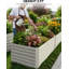 Boîte à fleurs surélevée en métal galvanisé antirouille - 6 x 3 x 2 pi, 24 po de hauteur, facile à assembler, idéale pour les légumes, les fleurs et les herbes, beige-1969251018-1969251019