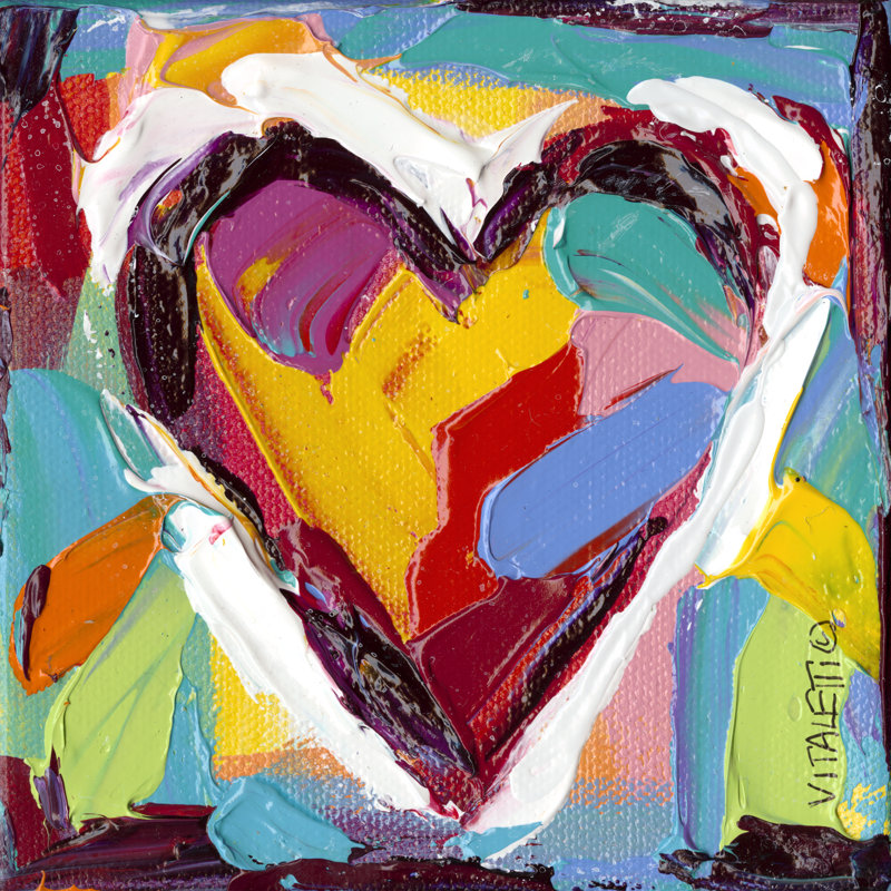 Colourful Expressions II by Carolee Vitaletti - Wrapped Canvas Painting, 91cm H x 91cm W