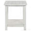 Distressed White Wood End Table With Shelf