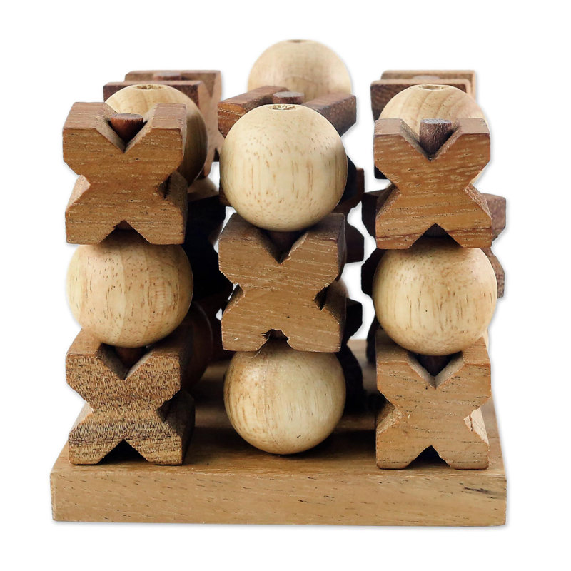 Jaxlyn Loon Peak® 2 Player Wood Tic Tac Toe