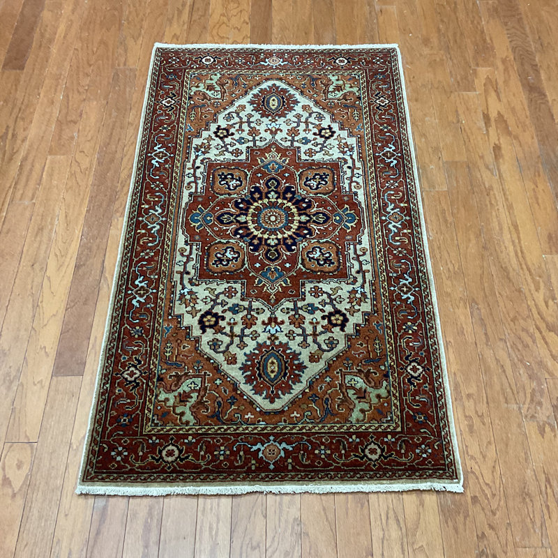  Handmade Heriz Wool Rug