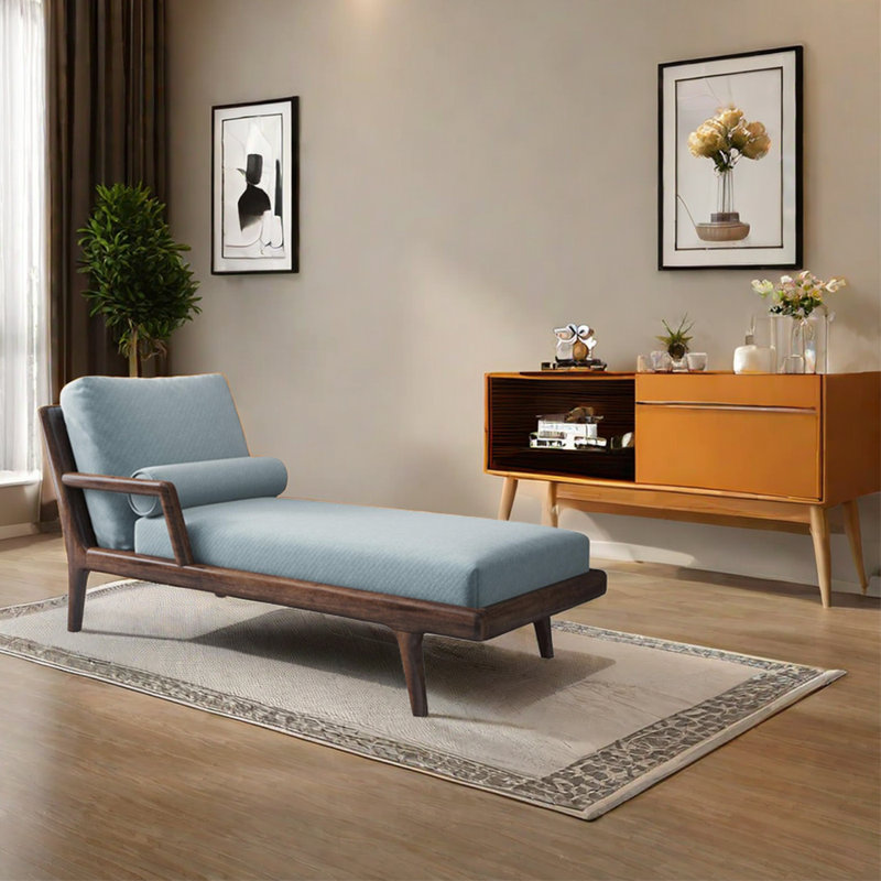 Chaise longue rembourrée Oniyah, Accoudoir à droite (vu de face)