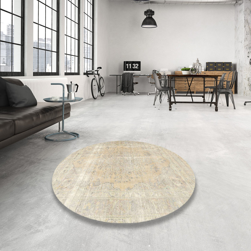 Ortholf Oriental Indoor Rug, Round 4'