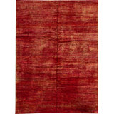 Silk Area Rug in Red