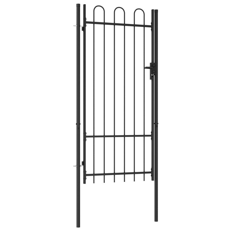 Barrière en métal noir, 78.7" H x 39.4" W, Arched Top