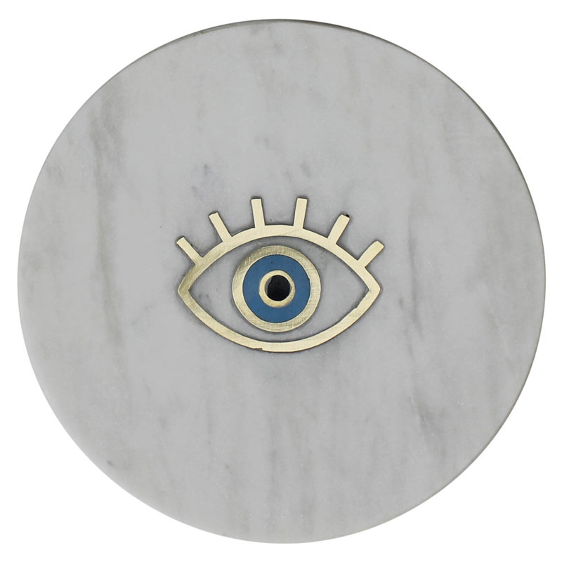 Plateau de service en marbre Eye Inlay