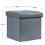 Nashaly 30cm Cube Storage Ottoman Folding Footstools Faux Leather Upholstered（Set of 2）-1107258089
