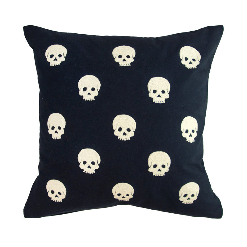Spooky Skulls Halloween Throw Pillow