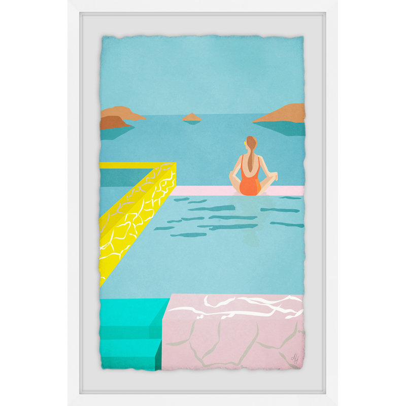 Zen By The Ocean - Single Picture Frame Print, 61 cm H x 41 cm W x 4 cm D