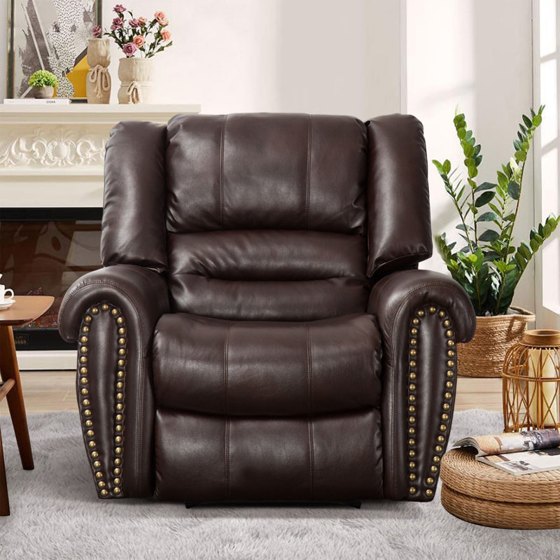 Fauteuil inclinable manuel surdimensionné 40,9 po Chemika, Chocolat