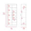 Garde-manger Varese, double porte, cinq tablettes
