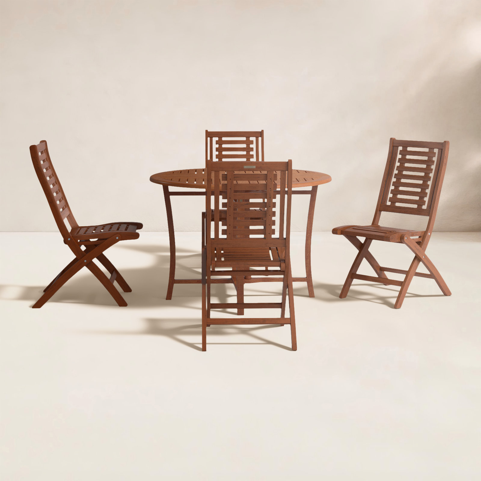 Kinsler Brazilian Eucalyptus 5 Piece Dining Set, 43"