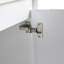 Meuble-lavabo autoportant avec lavabo en résine à fermeture en douceur, armoire de rangement en contreplaqué, finition blanc brillant