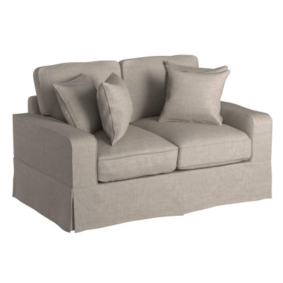 Columbus 62'' Slipcovered Loveseat