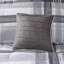 Couette à carreaux pour lit double/queen - Ensemble de literie noir et gris avec couette, taies d'oreiller et coussins décoratifs. Respirante et élégante. 2 couettes.