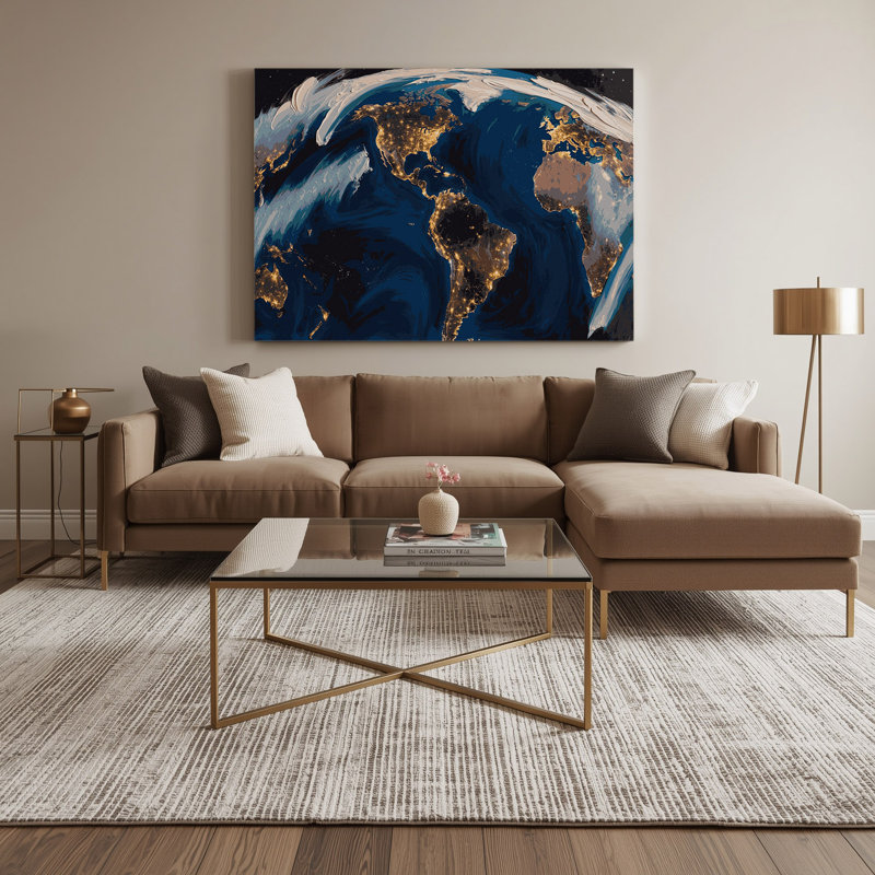 Art mural sur toile gris, H 11 po x l 14 po