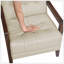 Chaise d'appoint capitonnée exquise avec finition noyer et revêtement de qualité supérieure-973972511