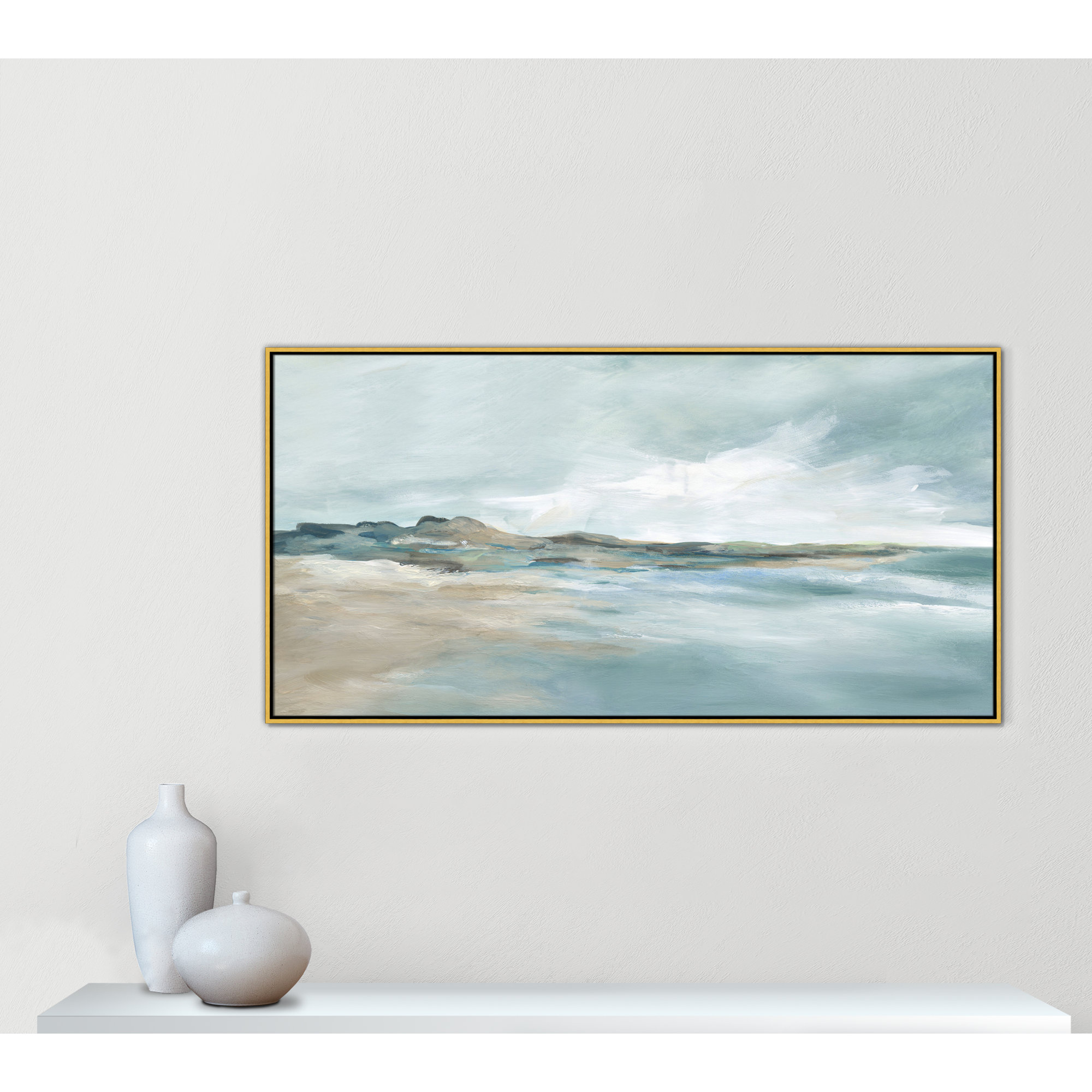 Sandpoint Print by Carol Robinson, 31.5" H x 61.5" W, Gold
