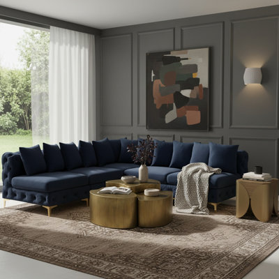 Canapé modulaire en velours 99 po