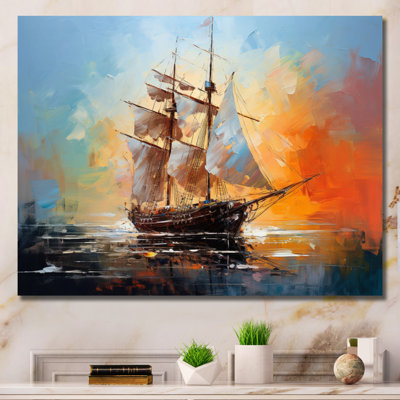 Voilier et mélodie IV sur toile