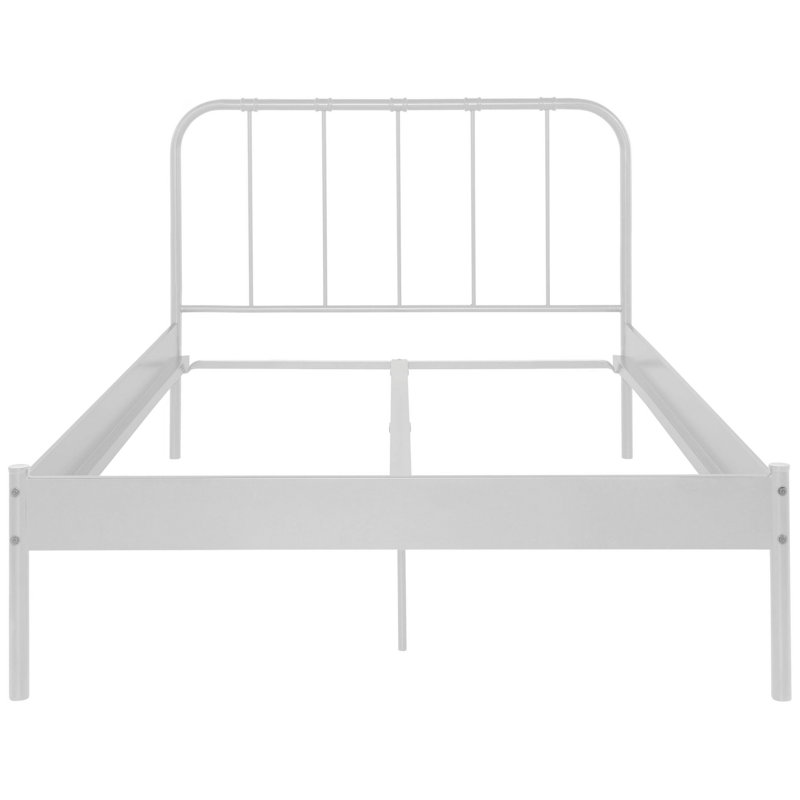 Bonaccorso Metal Bed, European Double (140 x 200cm), White