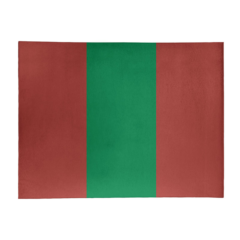 Tapis doré/vert rayé, Rectangle 9 pi x 12 pi