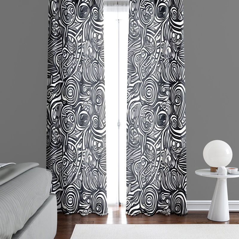 Bharati Semi Sheer Curtain Pair, 20" W x 61" L