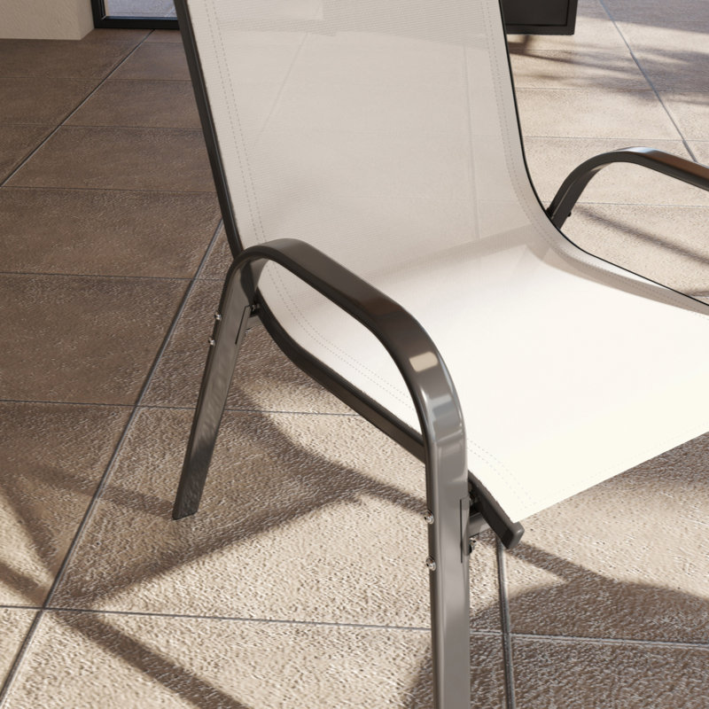 Ensemble de 4 chaises d'extérieur empilables