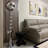 Silver Iron + Acrylic Free form Floor Lamps