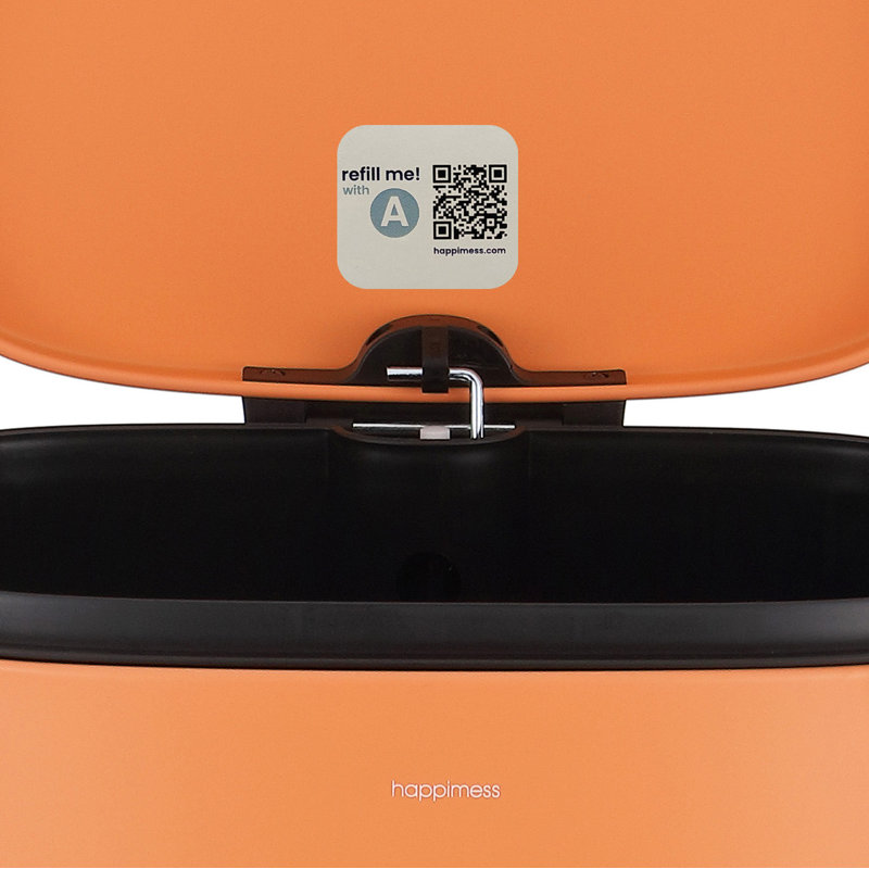 Carrot Cake Orange Steel Step-On Trash Can - 8 Gallons