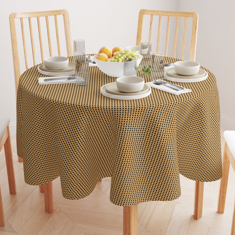 Verrill Geometric Round Tablecloth, 120" x 120"