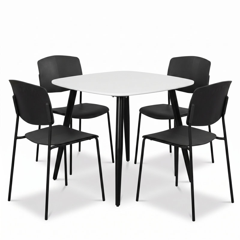 Surgoinsville Dining Set, Black, White
