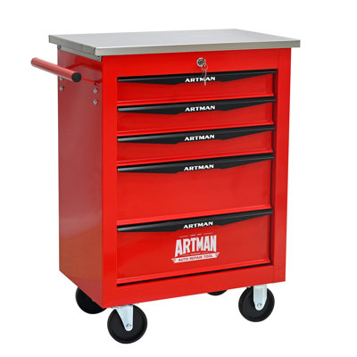 Chariot à outils à tiroirs avec roulettes