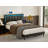 Jorelus LED Upholstered Headboard with 2 USB Ports, Adjustable Height - Faux Leather Headboard-1347939133