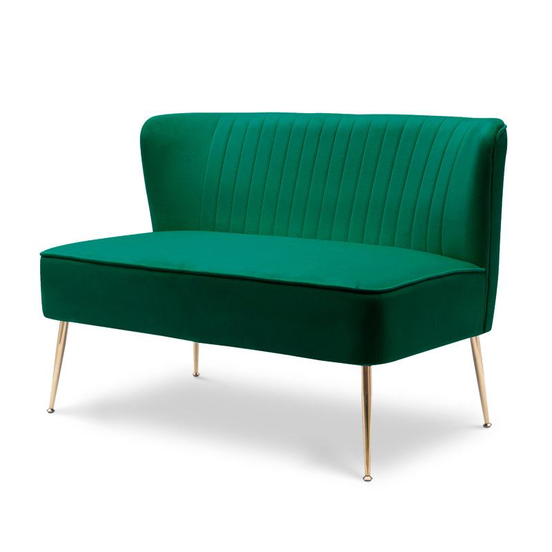 Causeuse rembourrée Farrah, Vert
