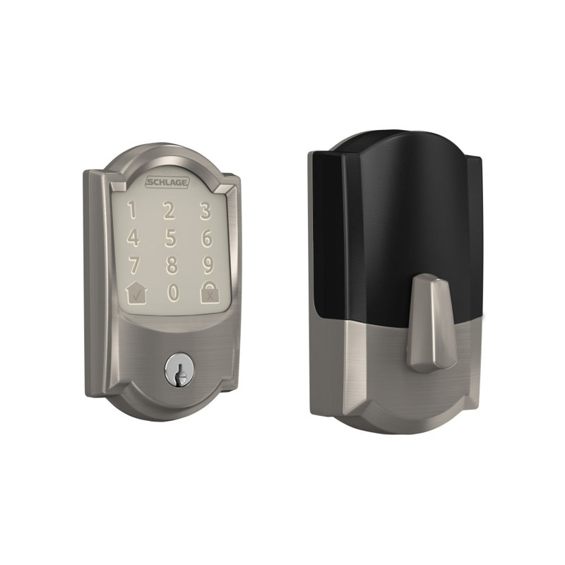 Encode Smart WiFi Deadbolt with Camelot Trim, Satin Nickel, Yes