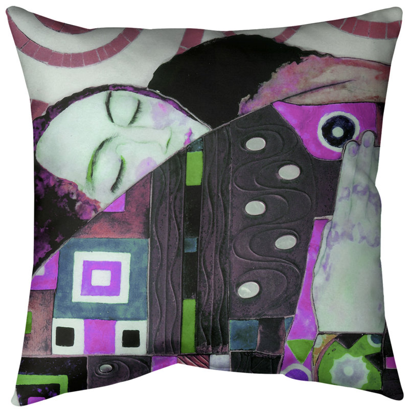 Oreiller avec coussin euro, Rose, Faux lin