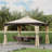 Outsunny 10' X 12' Outdoor Gazebo With Netting And Curtains, Patio Gazebo Canopy With 2-Tier Soft Top Roof And Steel Frame For Lawn, Garden, Backyard And Deck