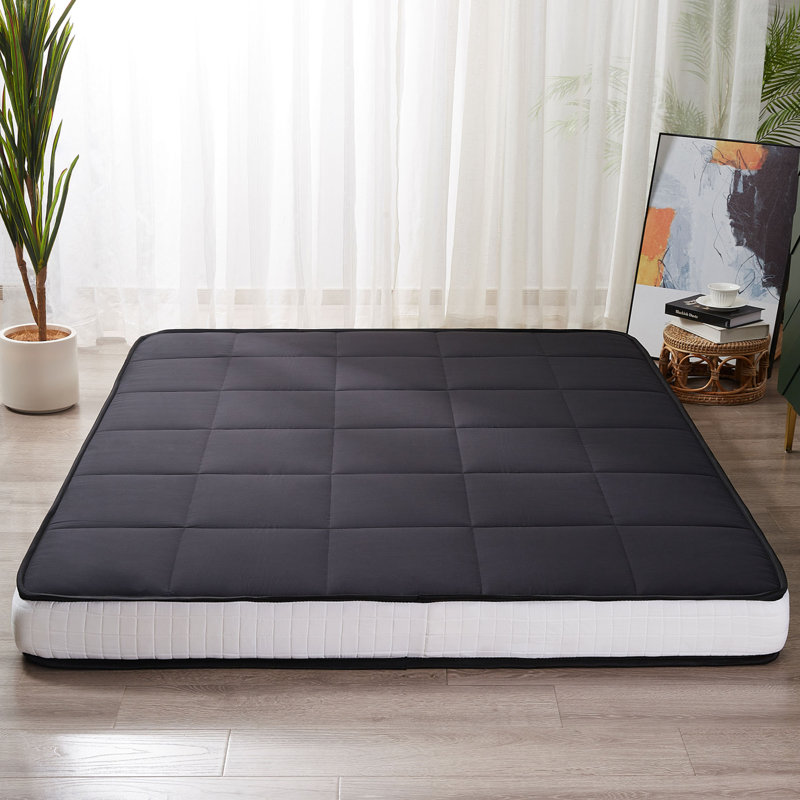Antranigian 6" Thick Japanese Futon Mattress, Queen, Black