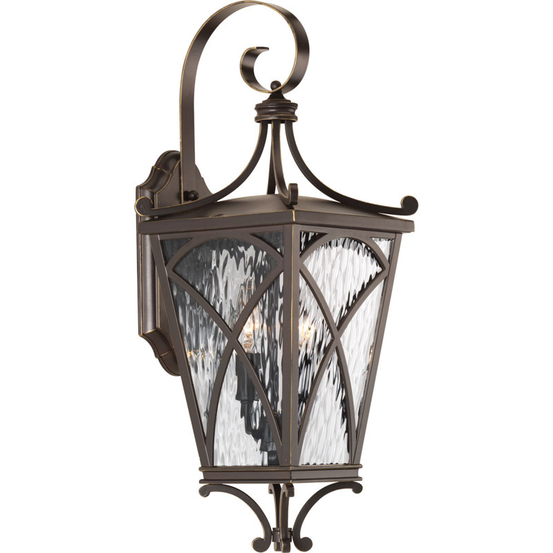 Lanterne murale d'extérieur en verre huilé 2 lumières Alexandra