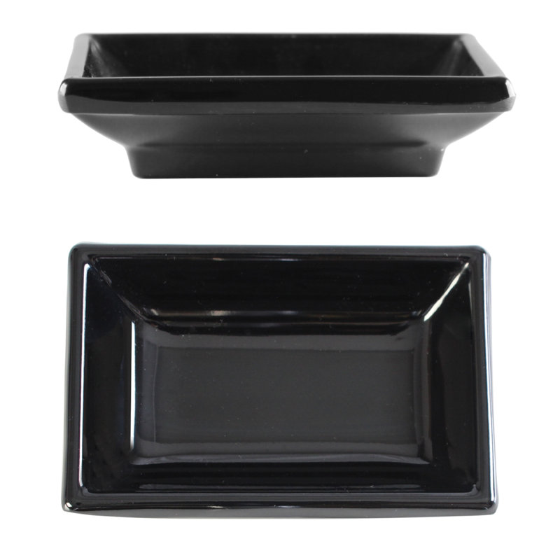 Soucoupe en mélamine 3,75 po , Noir