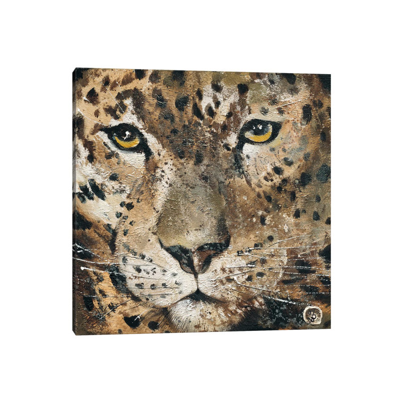 Leopard by Yuliya Volynets - Wrapped Canvas Painting, 30.48 cm H x 30.48 cm W